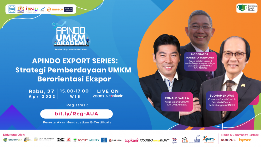 Webinar Strategi Pemberdayaan UMKM Berorientasi Ekspor | TopKarir.com